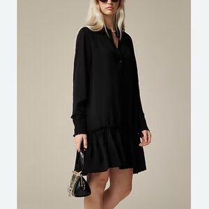 NEW J.Crew Amelia Popover Shirt Dress Black XXL